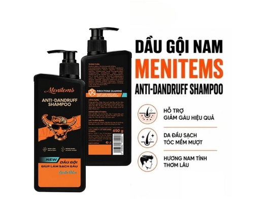 Dầu Gội Nam Dưỡng Tóc Ngăn Gàu Anti-dandruff Shampoo Gentle Blue 650g Menitems ảnh 3