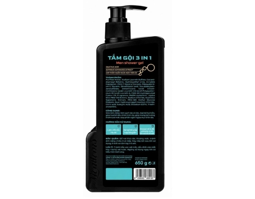 Tắm gội 3in1 Men Shower Gel - Fresh & Cool 650g Menitems ảnh 2