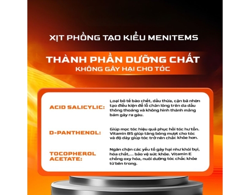Xịt tạo phồng Flash Bold 100ml Menitems ảnh 4