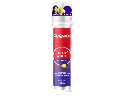 Kem Đánh Răng Optic White Purple Beads Vòi Nhấn Thông Minh 130g Colgate ảnh 0