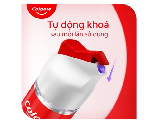 Kem Đánh Răng Optic White Purple Beads Vòi Nhấn Thông Minh 130g Colgate ảnh 3