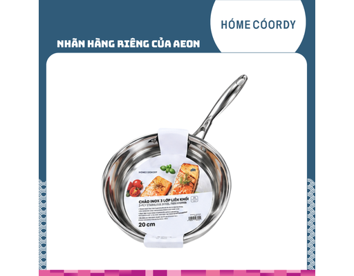 Chảo Inox 3 Lớp Liền Khối 20cm HÓME CÓORDY ảnh 1