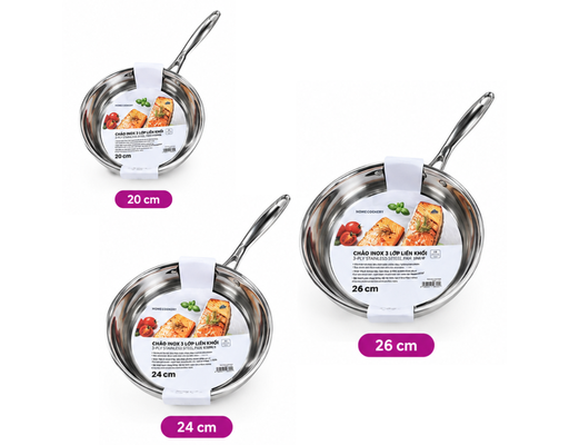 Chảo Inox 3 Lớp Liền Khối 20cm HÓME CÓORDY ảnh 5