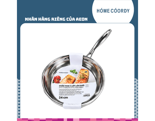 Chảo Inox 3 Lớp Liền Khối 24cm HÓME CÓORDY ảnh 1