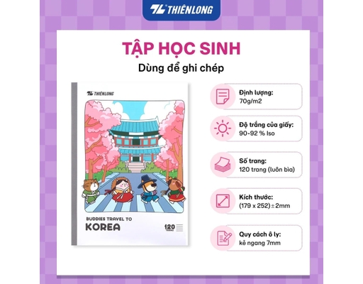 Tập Dán Gáy 120 Trang Kẻ Ngang NB-151 Thiên Long ảnh 3