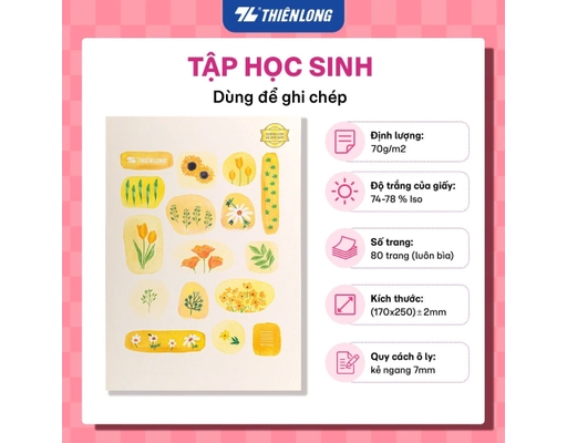 Tập Chống Lóa 80 Trang Kẻ Ngang NB-141 Thiên Long ảnh 1