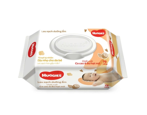 Khăn Ướt Lau Sạch Dưỡng Ẩm 72 Tờ Huggies ảnh 0