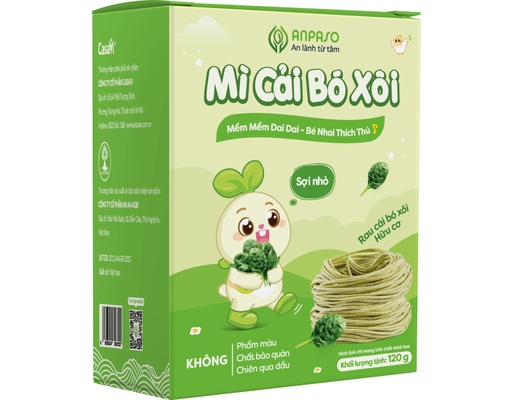 Mì Ăn Dặm Organic Vị Cải Bó Xôi 120g Anpaso ảnh 2
