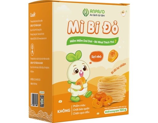 Mì Ăn Dặm Organic Vị Bí Đỏ Nguyên Chất 120g Anpaso ảnh 2