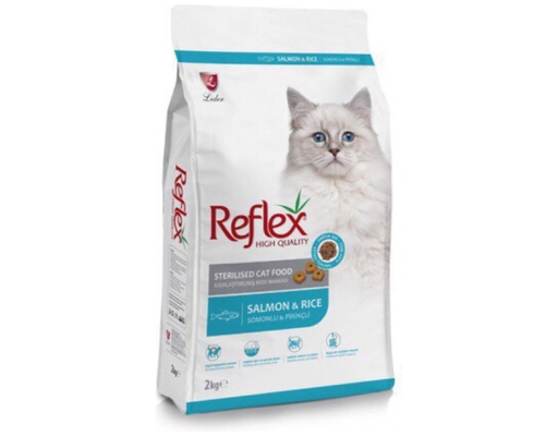 Thức Ăn Cho Mèo Triệt Sản Vị Cá Hồi Và Gạo 2kg Reflex ảnh 0