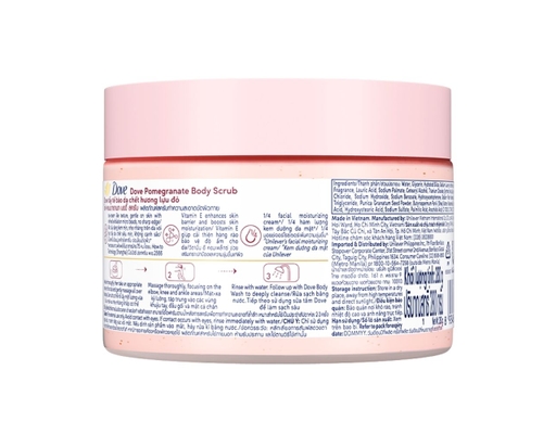 Tẩy Tế Bào Chết Dưỡng Ẩm Toàn Thân Hương Lựu Đỏ 280g Dove ảnh 2