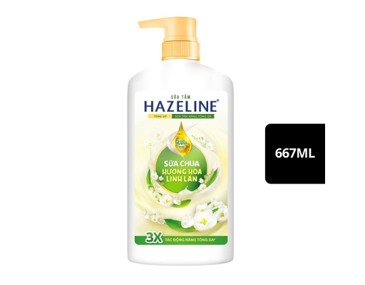 Sữa Tắm Nâng Tông Da Sữa Chua Linh Lan 670g Hazeline ảnh 0