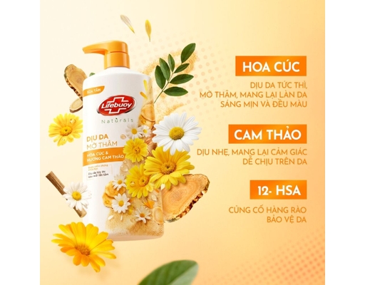 Sữa Tắm Hoa Cúc & Cam Thảo 800g Lifebuoy ảnh 4