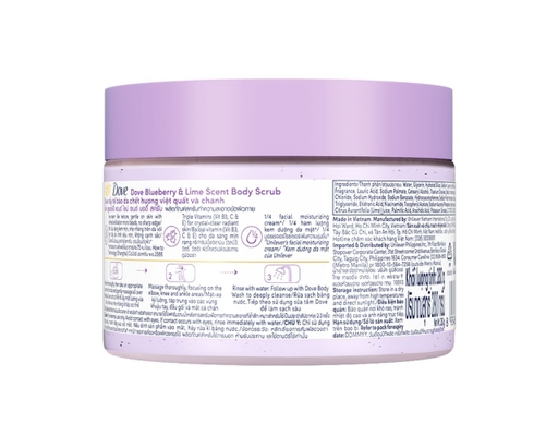 Tẩy Tế Bào Chết Dưỡng Ẩm Toàn Thân Chanh & Việt Quất 280g Dove ảnh 2