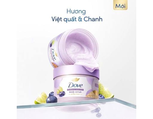 Tẩy Tế Bào Chết Dưỡng Ẩm Toàn Thân Chanh & Việt Quất 280g Dove ảnh 7
