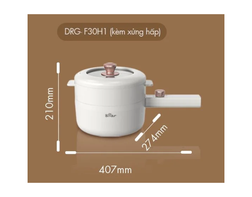 Nồi Lẩu Đa Năng 3L DRG-F30H1 Bear ảnh 5