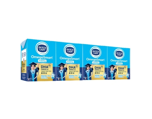 Lốc 4 Hộp Sữa Dinh Dưỡng Ít Đường Omegasmart 110ml Dutch Lady ảnh 1