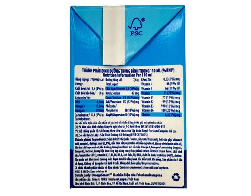 Lốc 4 Hộp Sữa Dinh Dưỡng Ít Đường Omegasmart 110ml Dutch Lady ảnh 4