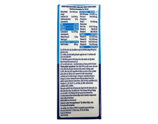 Lốc 4 Hộp Sữa Dinh Dưỡng Ít Đường Omegasmart 180ml Dutch Lady ảnh 3