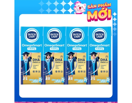 Lốc 4 Hộp Sữa Dinh Dưỡng Ít Đường Omegasmart 180ml Dutch Lady ảnh 4