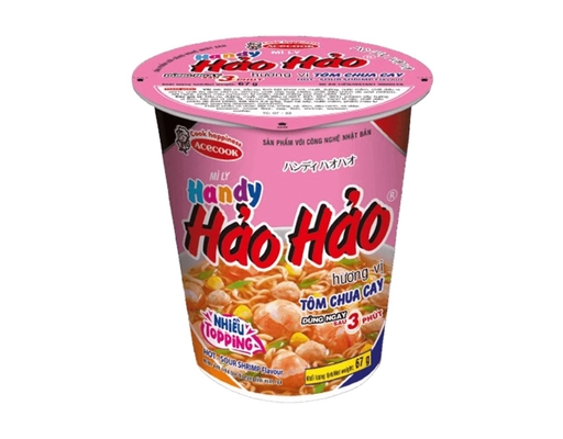 Mì Handy Hảo Hảo Vị Tôm Chua Cay Ly 67G ACECOOK ảnh 1