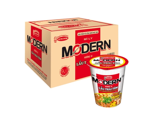 Thùng 24 Ly Mì Modern Vị Lẩu Thái Tôm 67g - 01062595 ACECOOK ảnh 0