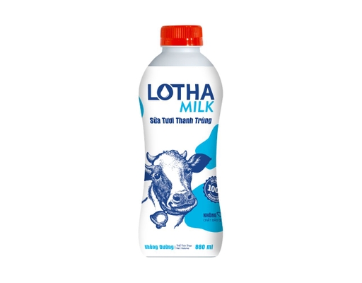 Sữa Thanh Trùng Không Đường 880ml Lothamilk ảnh 0