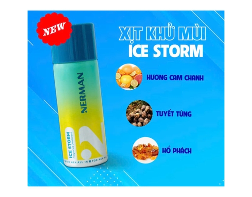 Xịt Khử Mùi Ice Storm 100ml Nerman ảnh 1