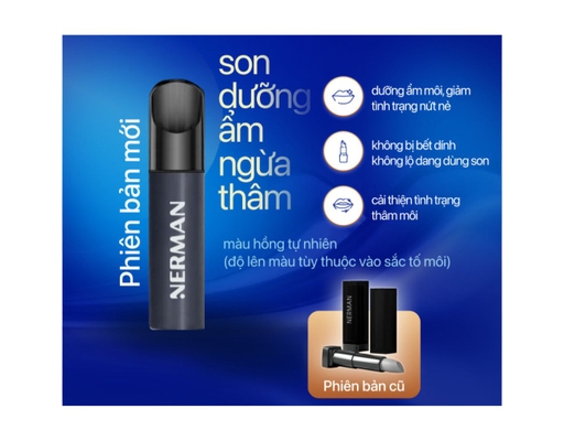 Son Dưỡng Ẩm Dành Cho Nam Hồng Tự Nhiên 4g Nerman ảnh 1