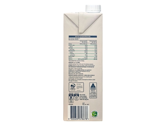 Sữa Tươi Tiệt Trùng Liddells Không Lactose Ít Béo 1L Devondale ảnh 2