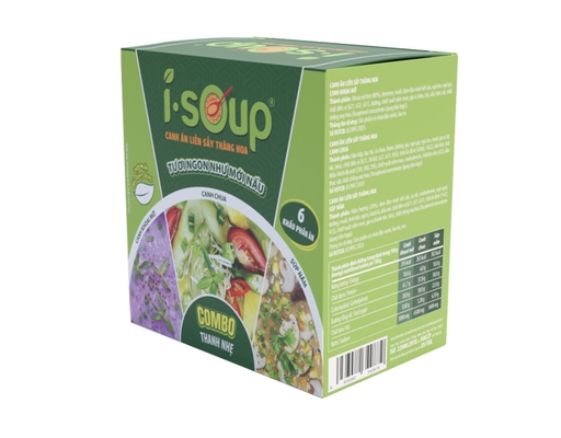 Canh Sấy Thăng Hoa Mix-Combo Vị Thanh Nhẹ 64g Isoup ảnh 2