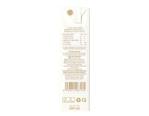 Thùng 48 Sữa Tươi Tiệt Trùng Mộc Châu Creamery Có Đường 180ml Vinamilk ảnh 4