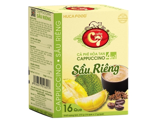 Cà Phê Hòa Tan 4In1 Cappuccino Sầu Riêng C7 17Gx16 C7 Coffee ảnh 0