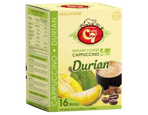 Cà Phê Hòa Tan 4In1 Cappuccino Sầu Riêng C7 17Gx16 C7 Coffee ảnh 1