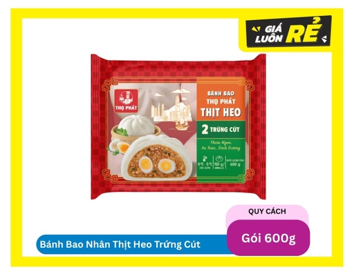 Bánh Bao Nhân Thịt Heo Trứng Cút 600g Thọ Phát ảnh 0