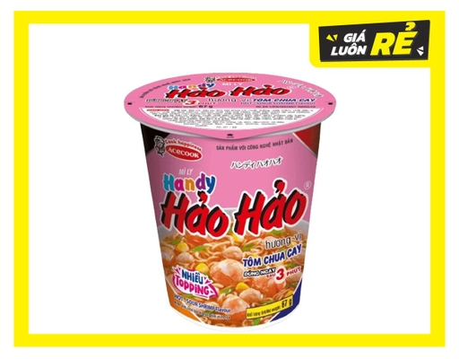 Mì Handy Hảo Hảo Vị Tôm Chua Cay Ly 67G ACECOOK ảnh 0