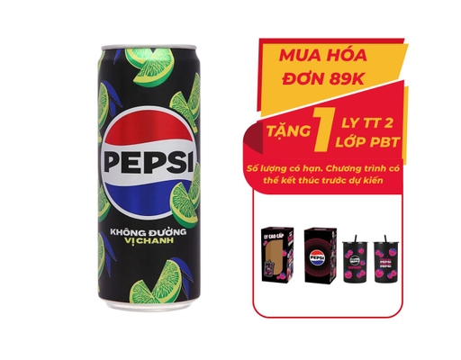Nước Ngọt Không Calo Vị Chanh 330ml Pepsi ảnh 0