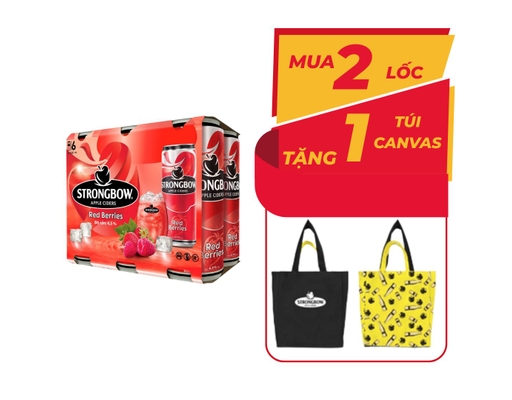 Lốc 6 Lon Nước Táo Lên Men Red Berries 320ml Strongbow ảnh 0
