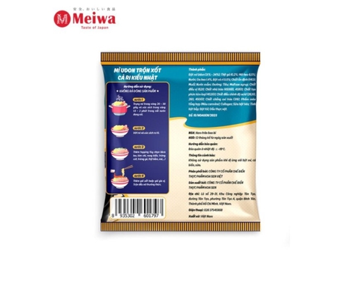 Mì Udon Trộn Xốt Cà Ri Kiểu Nhật 160.5g Meiwa ảnh 1