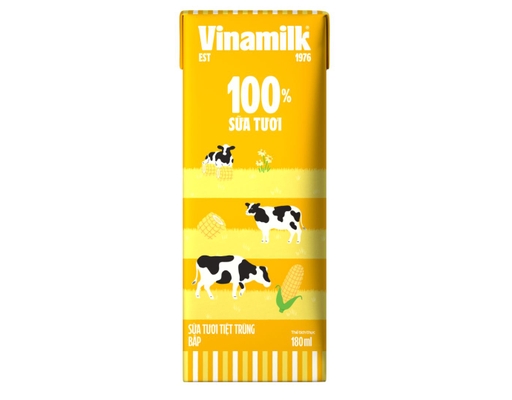 Lốc 4 Hộp Sữa Tươi Tiệt Trùng 100% Vị Bắp 180ml Vinamilk ảnh 1
