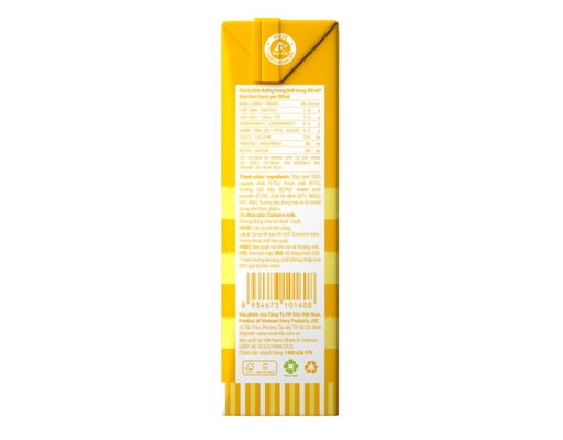 Lốc 4 Hộp Sữa Tươi Tiệt Trùng 100% Vị Bắp 180ml Vinamilk ảnh 3