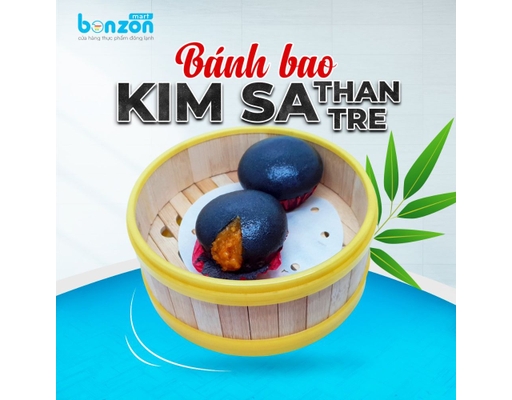 Bánh Bao Kim Sa Than Tre 240g Bamboo ảnh 1