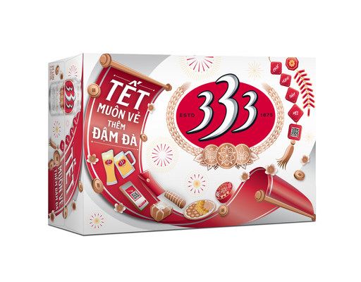 Thùng 24 Lon Bia 333 330ml 333 ảnh 1