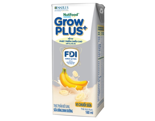 Lốc 4 Hộp Sữa Uống Dinh Dưỡng Vị Chuối Sữa 180ml Growplus+ ảnh 2