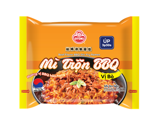 Mì Trộn Ăn Liền BBQ Vị Bò Jin 75g Otoki ảnh 0