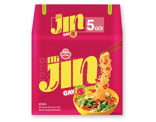 Lốc 5 Gói Mì Cay Ăn Liền Jin Gói 120g Otoki ảnh 0