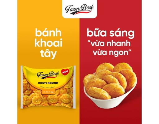 Khoai Tây Đông Lạnh Rosti Round Farm Best 1Kg 1kg Farm Best ảnh 3