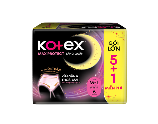 Băng Vệ Sinh Ban Đêm Dạng Quần Size M-L 5 Miếng Kotex ảnh 0