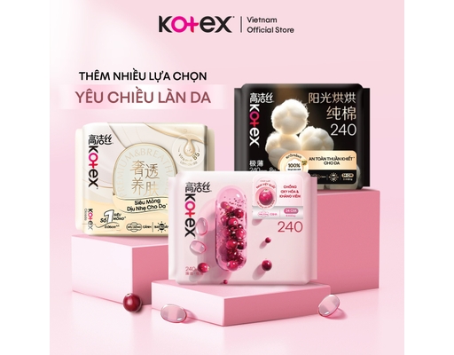 Băng Vệ Sinh Siêu Mỏng Cánh Nam Việt Quất 24cm 8 Miếng Kotex ảnh 3