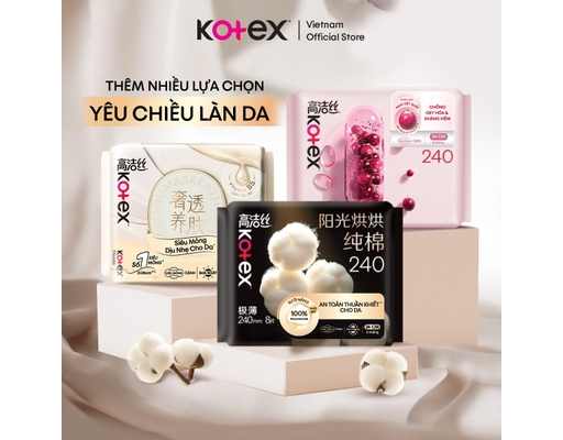 Băng Vệ Sinh Siêu Mỏng Cánh Nam Việt Quất 24cm 8 Miếng Kotex ảnh 5